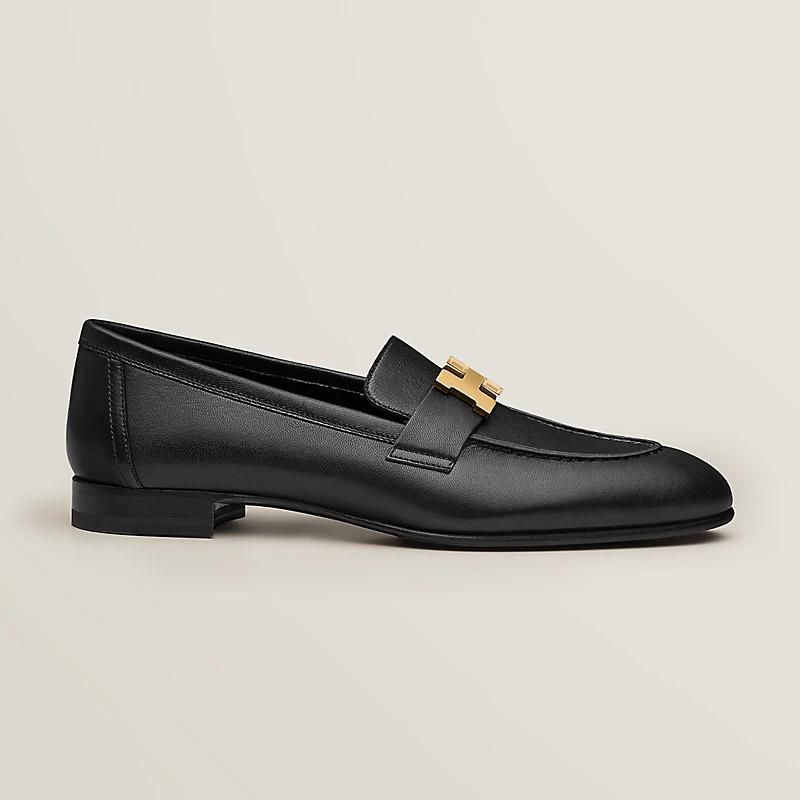 Giày Hermes Paris Loafer Nữ Đen